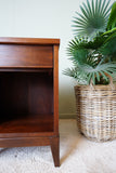 Peppler Furniture Co. 'The Hanover Line' Bedside Nightstand in Figured Walnut – Canada, c. 1960s
