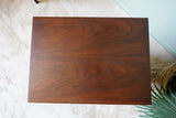 Peppler Furniture Co. 'The Hanover Line' Bedside Nightstand in Figured Walnut – Canada, c. 1960s