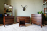 Peppler Furniture Co. 'The Hanover Line' Four-Drawer Highboy in Figured Walnut – Canada, c. 1960s