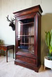 French Louis Philippe Cabinet in Flame Mahogany – France, c.1840