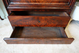 French Louis Philippe Cabinet in Flame Mahogany – France, c.1840