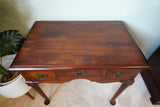 Victorian Queen Anne Style Lowboy in Figured Mahogany – United Kingdom, c.1880
