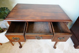 Victorian Queen Anne Style Lowboy in Figured Mahogany – United Kingdom, c.1880