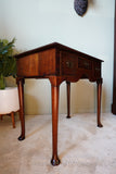 Victorian Queen Anne Style Lowboy in Figured Mahogany – United Kingdom, c.1880