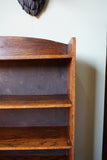 Antique Slim Open Bookcase in Solid Oak – United Kingdom, c.1910