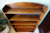 Antique Slim Open Bookcase in Solid Oak – United Kingdom, c.1910