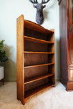 Antique Slim Open Bookcase in Solid Oak – United Kingdom, c.1910