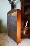 Antique Slim Open Bookcase in Solid Oak – United Kingdom, c.1910