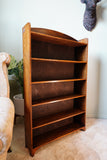 Antique Slim Open Bookcase in Solid Oak – United Kingdom, c.1910