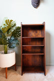 Narrow Shelving Unit in Dark Oak – United Kingdom, Mid-20th Century