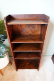 Narrow Shelving Unit in Dark Oak – United Kingdom, Mid-20th Century