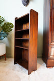 Narrow Shelving Unit in Dark Oak – United Kingdom, Mid-20th Century