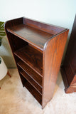 Narrow Shelving Unit in Dark Oak – United Kingdom, Mid-20th Century