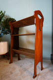 Art Nouveau Bookcase and Magazine Stand in Solid Oak – United Kingdom, Circa 1905