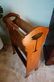 Art Nouveau Bookcase and Magazine Stand in Solid Oak – United Kingdom, Circa 1905