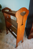 Art Nouveau Bookcase and Magazine Stand in Solid Oak – United Kingdom, Circa 1905