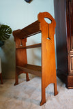 Art Nouveau Bookcase and Magazine Stand in Solid Oak – United Kingdom, Circa 1905