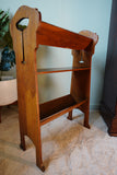 Art Nouveau Bookcase and Magazine Stand in Solid Oak – United Kingdom, Circa 1905