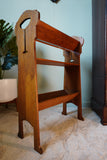 Art Nouveau Bookcase and Magazine Stand in Solid Oak – United Kingdom, Circa 1905