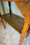 Edwardian Side Table with Burr Drawers in Solid Oak – United Kingdom, Edwardian Era (c. 1900-1910)