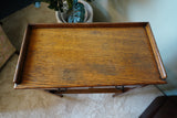 Edwardian Side Table with Burr Drawers in Solid Oak – United Kingdom, Edwardian Era (c. 1900-1910)