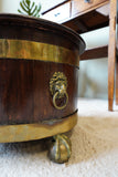 Antique Georgian Brass Bound Mahogany Wine Cooler – England, Late 19th Century