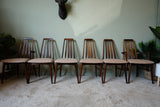 Niels Koefoed 'Eva' Dining Chairs in Solid Teak (Set of 6) – Denmark, 1960s