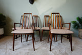 Niels Koefoed 'Eva' Dining Chairs in Solid Teak (Set of 6) – Denmark, 1960s