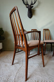 Niels Koefoed 'Eva' Dining Chairs in Solid Teak (Set of 6) – Denmark, 1960s