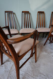 Niels Koefoed 'Eva' Dining Chairs in Solid Teak (Set of 6) – Denmark, 1960s