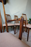 Niels Koefoed 'Eva' Dining Chairs in Solid Teak (Set of 6) – Denmark, 1960s