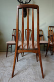 Niels Koefoed 'Eva' Dining Chairs in Solid Teak (Set of 6) – Denmark, 1960s