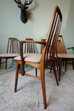 Niels Koefoed 'Eva' Dining Chairs in Solid Teak (Set of 6) – Denmark, 1960s
