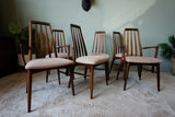 Niels Koefoed 'Eva' Dining Chairs in Solid Teak (Set of 6) – Denmark, 1960s