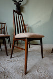 Niels Koefoed 'Eva' Dining Chairs in Solid Teak (Set of 6) – Denmark, 1960s