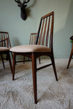 Niels Koefoed 'Eva' Dining Chairs in Solid Teak (Set of 6) – Denmark, 1960s
