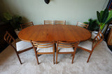 Victor B. Wilkins G-Plan Fresco Extending Dining Table & 8 Chairs in Teak – United Kingdom, 1960s