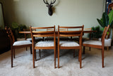 Victor B. Wilkins G-Plan Fresco Extending Dining Table & 8 Chairs in Teak – United Kingdom, 1960s