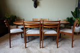 Victor B. Wilkins G-Plan Fresco Extending Dining Table & 8 Chairs in Teak – United Kingdom, 1960s