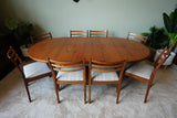 Victor B. Wilkins G-Plan Fresco Extending Dining Table & 8 Chairs in Teak – United Kingdom, 1960s