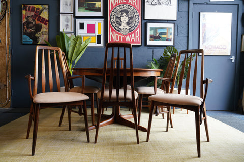 Koefoeds Hornslet Rosewood Dining Set — Danish Mid-Century - Table and Chairs