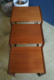 G Plan Quadrille Teak Nest of Tables — Brilliant Original Condition
