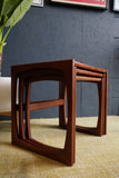 G Plan Quadrille Teak Nest of Tables — Brilliant Original Condition
