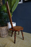 Vintage Beech and Oak Heart-Back Chair