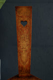 Vintage Beech and Oak Heart-Back Chair