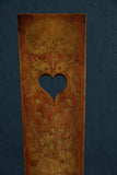 Vintage Beech and Oak Heart-Back Chair