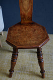 Vintage Beech and Oak Heart-Back Chair