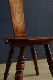 Vintage Beech and Oak Heart-Back Chair