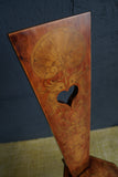 Vintage Beech and Oak Heart-Back Chair
