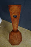Vintage Beech and Oak Heart-Back Chair